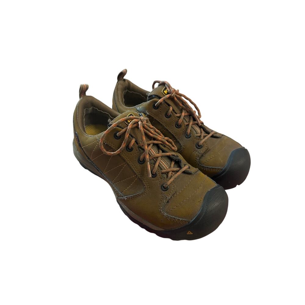 Women 9 Keen Mesa ESD Steel Toe Brown Leather Lace-Up Work Boot Shoes Hiking